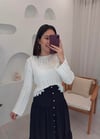 EKRU PONPON DETAY TRİKO KAZAK