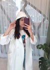 EKRU REGLAN İŞLEMELİ TRENÇ