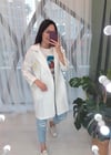 EKRU REGLAN İŞLEMELİ TRENÇ