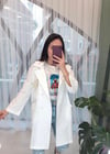 EKRU REGLAN İŞLEMELİ TRENÇ