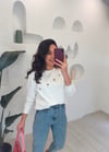 EKRU SWAROVSKİ TAŞ İŞLEME SWEAT 