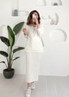 EKRU SWEATSHİRT KALEM ETEK 2 Lİ TAKIM 