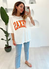 EKRU TEXAS BASKILI TSHIRT