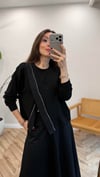 FLOW 0687 FERMUARLI SWEAT SİYAH S
