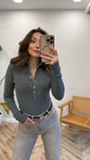 FÜME 0686 DİK YAKA TRİKO FÜME