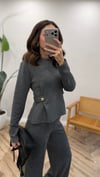 FÜME 2429 DÜĞMELİ BLUZ 