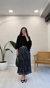 FÜME 3375 DESENLİ PİLİSE ETEK 