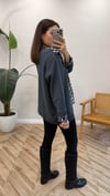 FÜME 6186 FULAR DETAY SWEATSHİRT