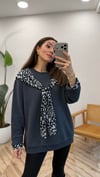 FÜME 6186 FULAR DETAY SWEATSHİRT
