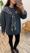 FÜME 6186 FULAR DETAY SWEATSHİRT
