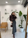 FÜME 90234 KOLSUZ TRİKO ELBİSE
