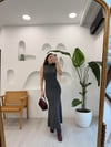 FÜME 90234 KOLSUZ TRİKO ELBİSE