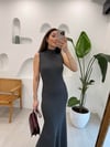 FÜME 90234 KOLSUZ TRİKO ELBİSE