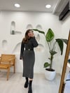 FÜME-MELANJ 90236 UZUN TRİKO ELBİSE