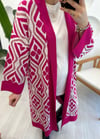 FUŞYA ALLOVE DESEN TRİKO HIRKA 