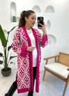 FUŞYA ALLOVE DESEN TRİKO HIRKA 