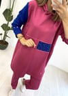 FUŞYA BONCUK DETAY PANTOLON TAKIM