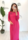 FUŞYA BROŞ DETAY ELBİSE