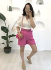 FUŞYA ÇİFT PİLİLİ KETEN ŞORT
