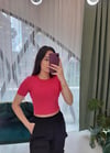 FUŞYA CROP TSHİRT 