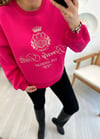 FUŞYA PARLAK NAKIŞ KOLEJ SWEAT 