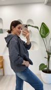GRİ 0157 SWEAT KANGURU CEPLİ KAPŞONLU