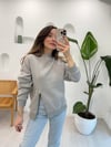 GRİ 0231 FERMUAR DETAY SWEAT 