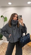 GRİ 0716 DİK YAKA PELUŞ MONT