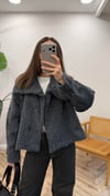 GRİ 0716 DİK YAKA PELUŞ MONT