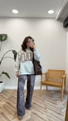 GRİ 0855 LEOPAR DETAY SWEAT