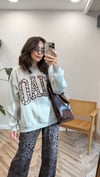 GRİ 0855 LEOPAR DETAY SWEAT