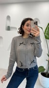 GRİ 1061 FİYONK DETAY HIRKA 
