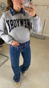 GRİ 2490 YAKA DETAY SWEAT