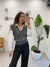 GRİ 3011 TAŞ İŞLEME TRİKO GÖMLEK