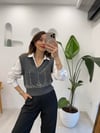 GRİ 3011 TAŞ İŞLEME TRİKO GÖMLEK