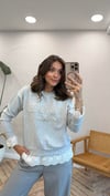 GRİ 3092 İNCİ DETAY SWEAT