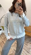 GRİ 3092 İNCİ DETAY SWEAT