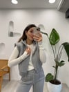 GRİ 6580 KAPÜŞONLU YELEK
