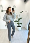 GRİ 71379 ŞEFFAF KAPLAMALI JEAN