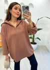 GÜL KURUSU 0176 FERMUARLI TRİKO KAZAK 