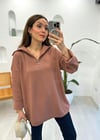 GÜL KURUSU 0176 FERMUARLI TRİKO KAZAK 