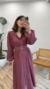 GÜL KURUSU 0658 KEMERLİ ELBİSE 