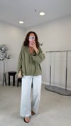 HAKİ 2813 NAKIŞ DTY V YAKA GÖMLEK 