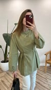HAKİ 2968 BELDEN PİLE DETAY GÖMLEK 