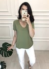 HAKİ 3470 V YAKA TSHIRT 