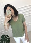 HAKİ 3470 V YAKA TSHIRT 