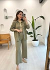 HAKİ 4242 KETEN PANTOLON TAKIM
