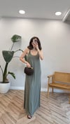 HAKİ 4678 ÖRGÜ DETAY ELBİSE 