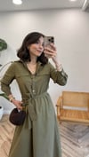 HAKİ 4783 NAKIŞLI ELBİSE 