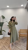 HAKİ 4783 NAKIŞLI ELBİSE 